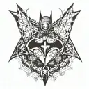 Batman symbol tattoo design idea