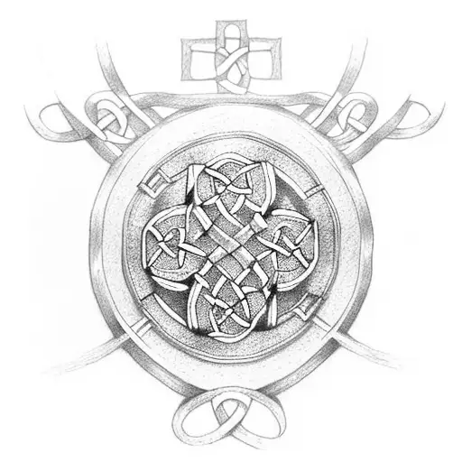 st Patrick's breastplate prayer, Celtic cross  tattoo design idea