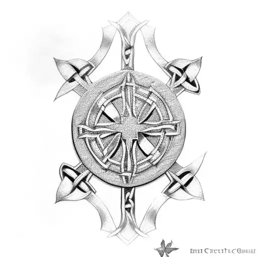 st Patrick's breastplate, Celtic cross  tattoo design idea