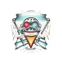 bar tools tattoo design idea