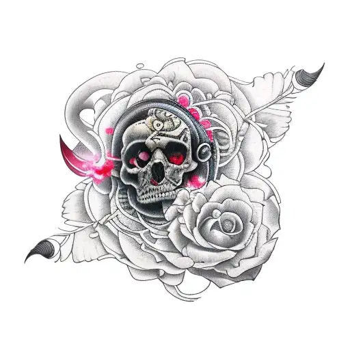 large tattoo that transitions from selfish lust and no self control to vulnerability, love, and physical fitness,  tattoo design idea