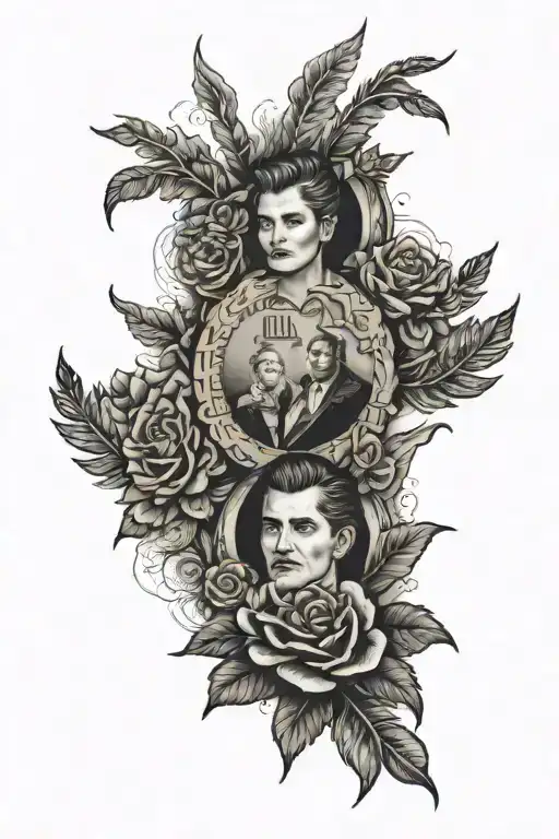 Twin Peaks tattoo design idea