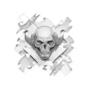 austism puzzle with name tattoo design idea