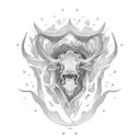 Human side ribs tattoo design idea