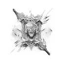 Cracked ribs tattoo design idea