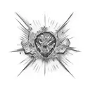 Cracked ribs tattoo design idea