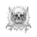 Human side rib bones tattoo design idea