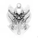 Human side rib bones tattoo design idea