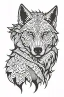 wolf head, haiti tattoo design idea