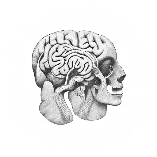 a person who prostitute its brain tattoo design idea