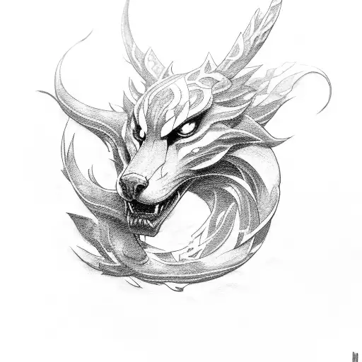 kindred by league of legends tattoo design idea
