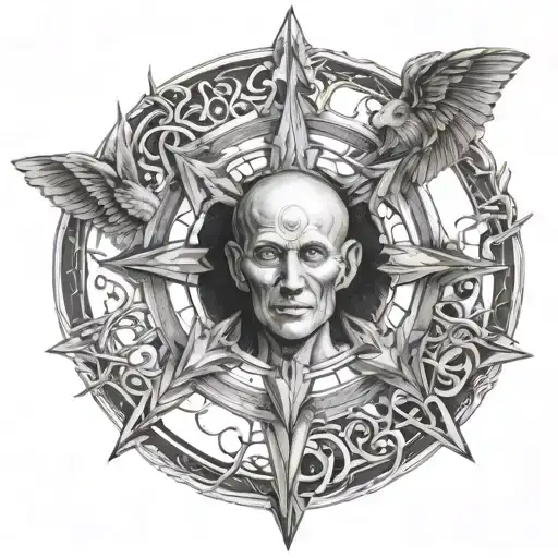 spiritually Devine healer symbol light worker  tattoo design idea