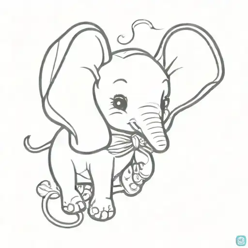 dumbo tattoo design idea
