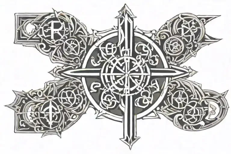 chi rho tattoo design idea
