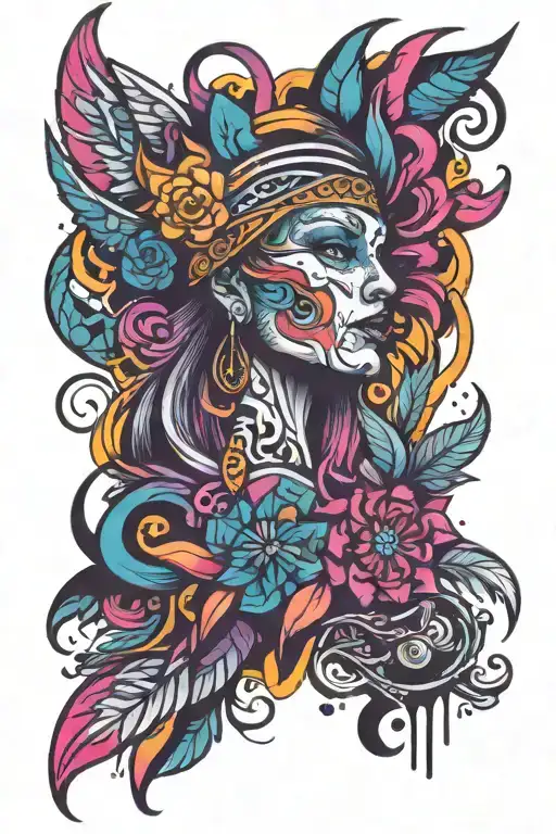 free spirit tattoo design idea