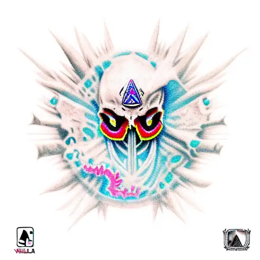 skull kid legend of zelda tattoo design idea