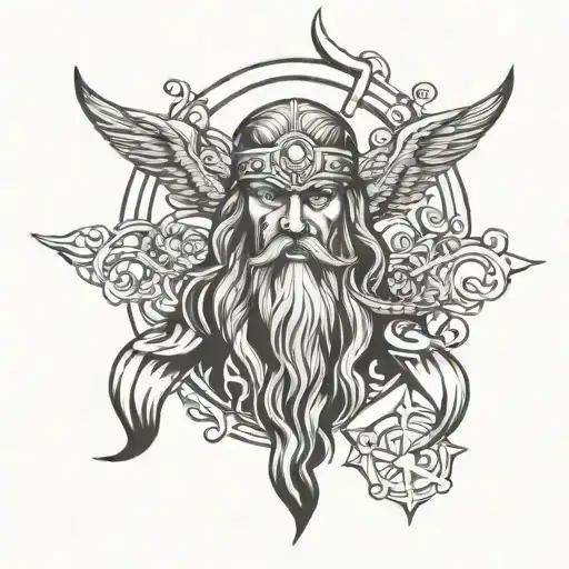 odin tattoo design idea