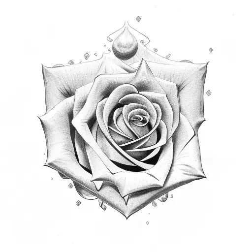 rose and snake tattoo design idea