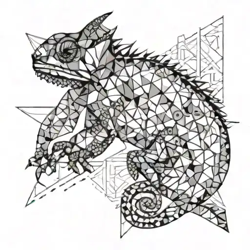 chameleon tattoo design idea