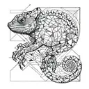 chameleon tattoo design idea