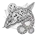chameleon tattoo design idea