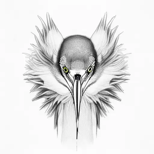 heron tattoo design idea
