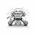 kaws  tattoo design idea