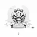 kaws  tattoo design idea