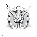 kaws  tattoo design idea
