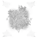 ivy vines and lightning  tattoo design idea