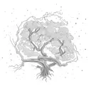 ivy vines and lightning  tattoo design idea