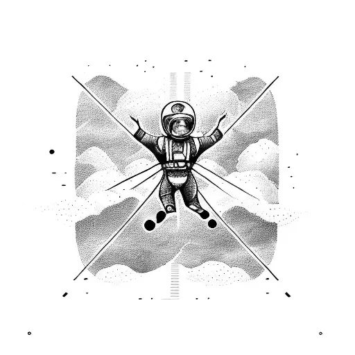 skydiving  tattoo design idea