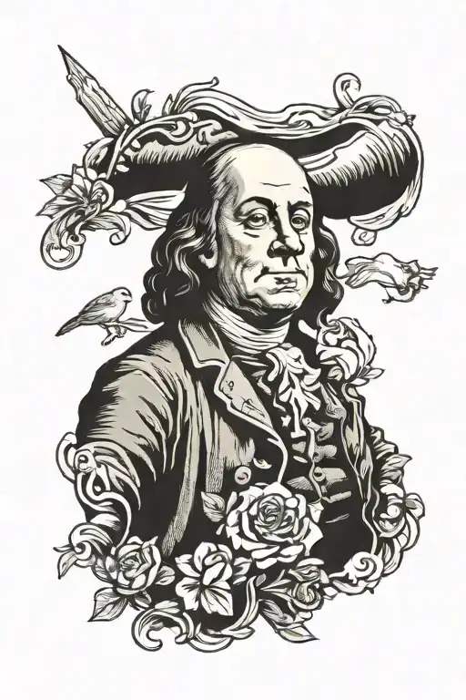 Benjamin Franklin tattoo design idea