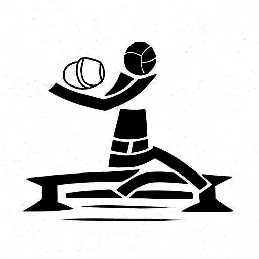 welding and volleyball stripe tattoo design idea