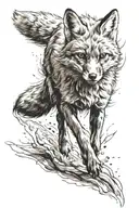 fox running freely symbolizing freedom tattoo design idea