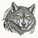 wolf with japanese armband tattoo designs tattoo design idea