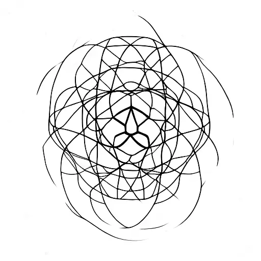  sphere hidrogen atom tattoo design idea