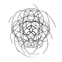  sphere hidrogen atom tattoo design idea
