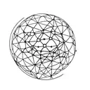  sphere hidrogen atom tattoo design idea