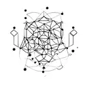 hidrogen atom tattoo design idea