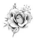 one rose one daffodil one lilly one daisy on forearm tattoo design idea
