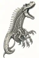 Spinosaurus Skeleton tattoo design idea