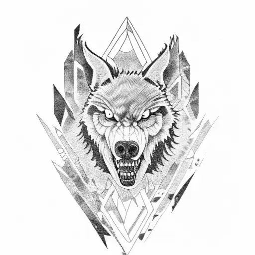 lobo guara tattoo design idea