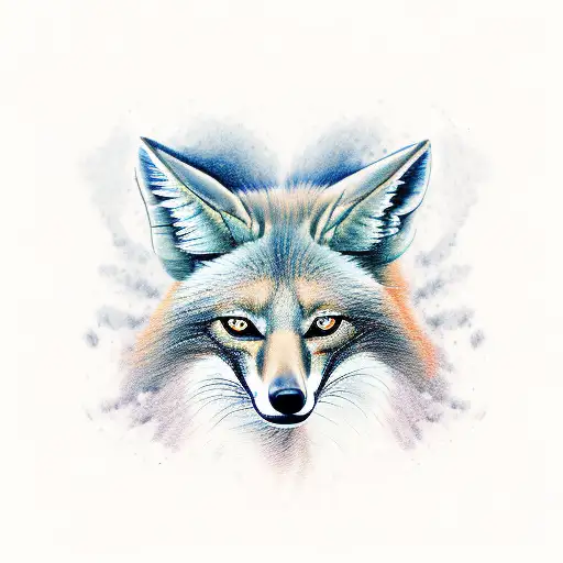 maned wolf tattoo design idea