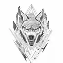 lobo guara tattoo design idea