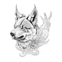 lobo guara tattoo design idea