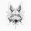 lobo guara tattoo design idea