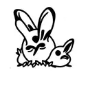 baby chicken and baby bunny tattoo design idea