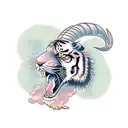 tiger and a lamb tattoo design idea