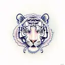 tiger and a lamb tattoo design idea